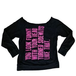 Funny Off The Shoulder Sweater- See Measurements